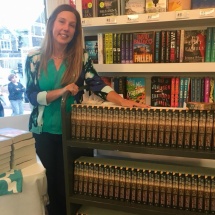 Signing books for a subscription box!